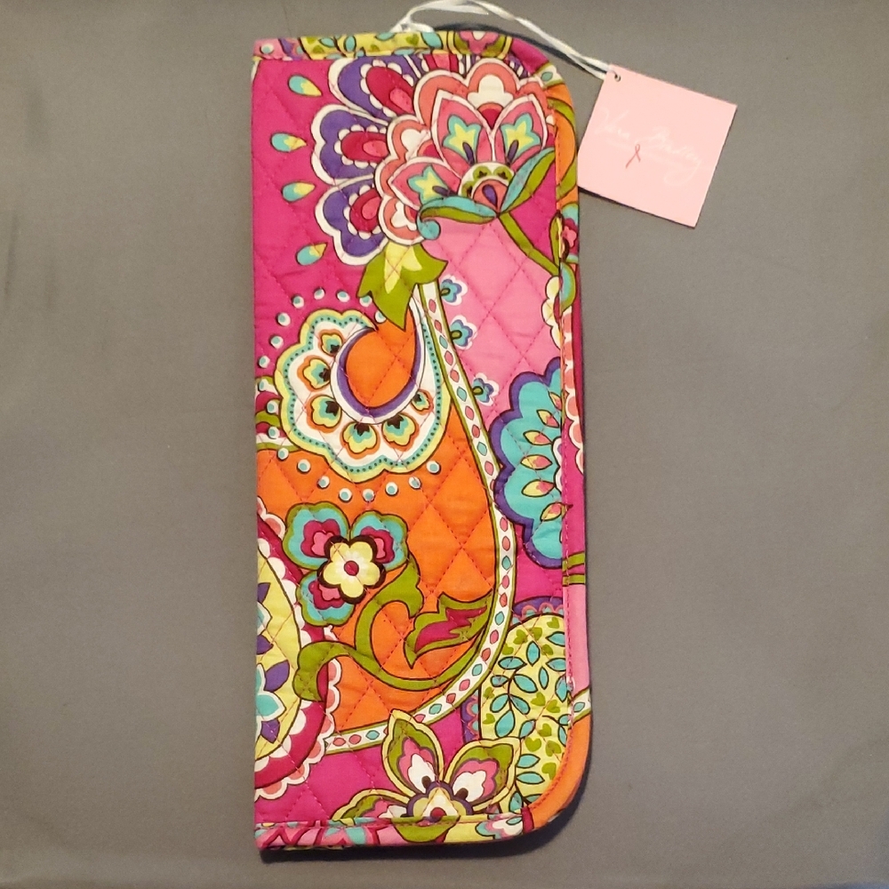 NEW Vera Bradley Pink and Orange Swirl Floral Curling & Iron Cover